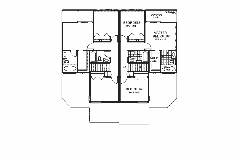 Home Plan - Floor Plan - Upper Floor for Traditional House Plan #18-239 - 3 bed, 2.5 bath