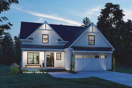 Exterior - Front Elevation 3 for Farmhouse House Plan #929-1136 - 3 bed, 3.5 bath