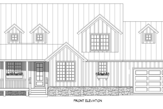 Exterior - Front Elevation 3 for Country House Plan #932-258 - 3 bed, 2.5 bath