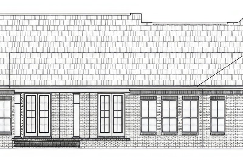 House Blueprint - Exterior - Rear Elevation for Farmhouse House Plan #21-555 - 3 bed, 2.5 bath