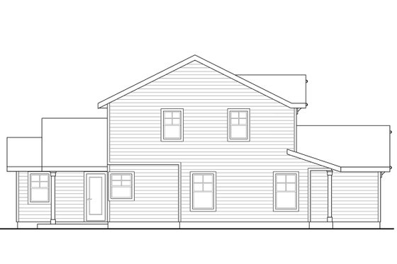 Exterior - Other Elevation for Traditional House Plan #124-599 - 4 bed, 2.5 bath