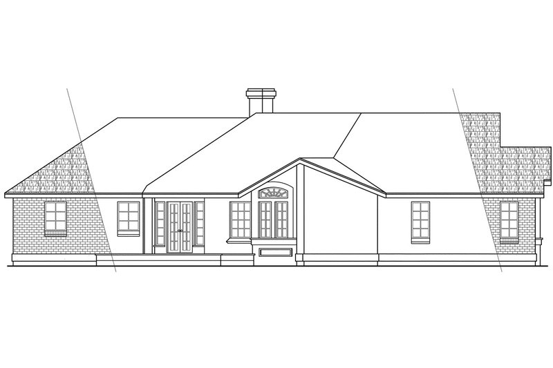 Architectural House Design - Exterior - Other Elevation for Mediterranean House Plan #124-401 - 3 bed, 2.5 bath
