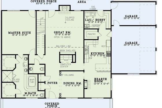 Exterior - Front Elevation 4 for Country House Plan #17-295 - 4 bed, 3.5 bath