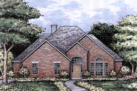 Exterior - Front Elevation for European House Plan #141-369 - 3 bed, 2.5 bath