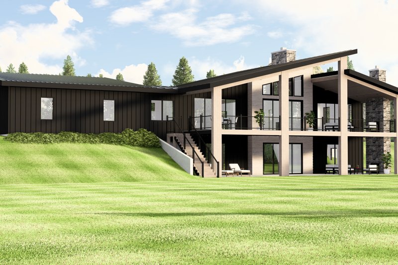 Dream House Plan - Exterior - Rear Elevation for Contemporary House Plan #1064-385 - 2 bed, 2 bath