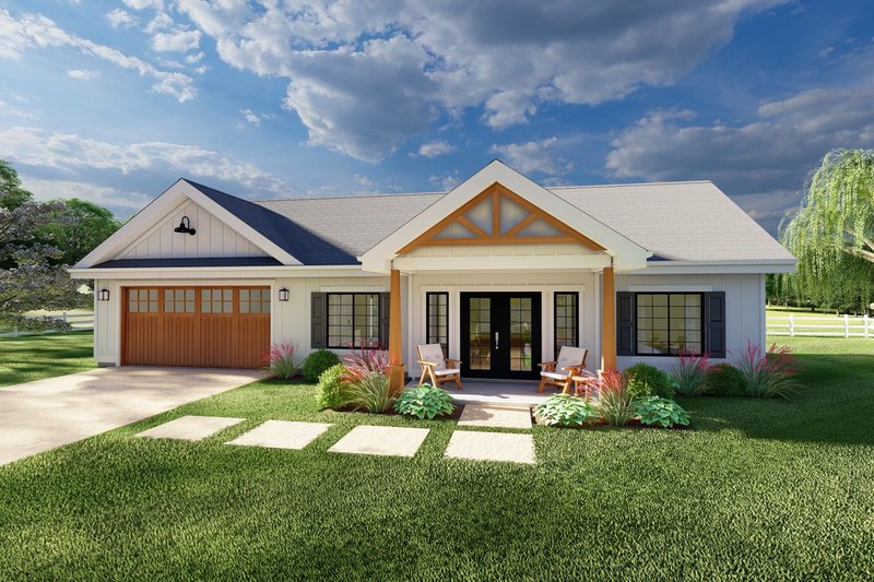 Architectural House Design - Farmhouse Exterior - Front Elevation Plan #126-175