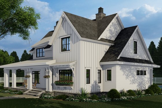 Exterior - Front Elevation 4 for Farmhouse House Plan #51-1153 - 4 bed, 4.5 bath