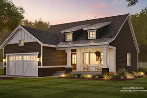 Bungalow Exterior - Front Elevation Plan #51-1399