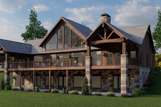 Exterior - Other Elevation 3 for Ranch House Plan #923-88 - 3 bed, 3.5 bath