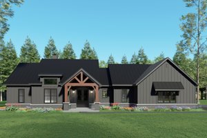House Blueprint - Farmhouse Exterior - Front Elevation Plan #932-1382
