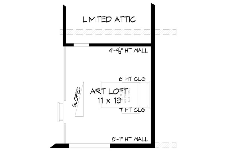 House Design - Floor Plan - Upper Floor for Country House Plan #932-1267 - 2 bed, 2 bath