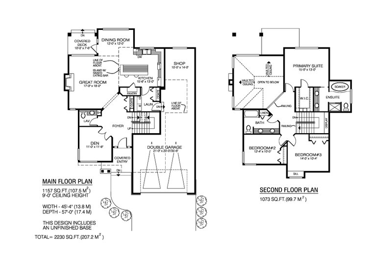 Dream House Plan - Floor Plan - Main Floor for Farmhouse House Plan #1100-162 - 3 bed, 2.5 bath