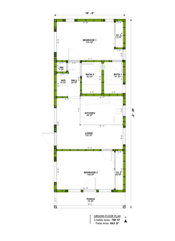 Modern Floor Plan - Main Floor Plan #1106-75