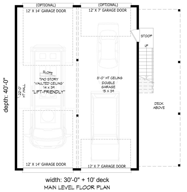 House Blueprint - Country Floor Plan - Main Floor Plan #932-1399