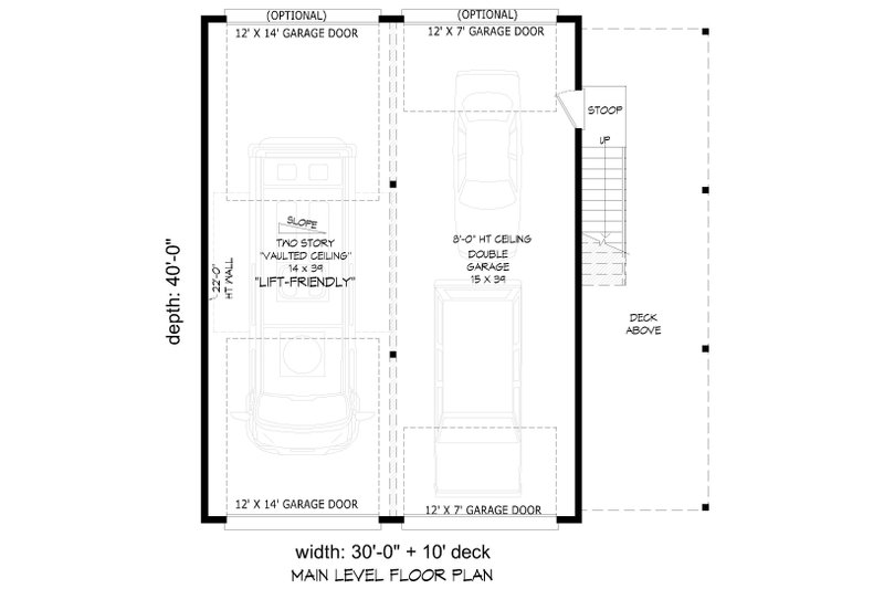 House Blueprint - Floor Plan - Main Floor for Country House Plan #932-1399 - 1 bed, 1 bath