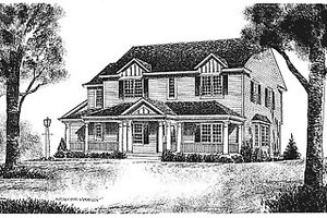 Southern Exterior - Front Elevation Plan #70-326