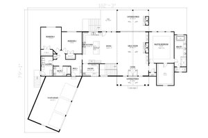 Floor Plan - Main Floor for Craftsman House Plan #437-131 - 3 bed, 2 bath