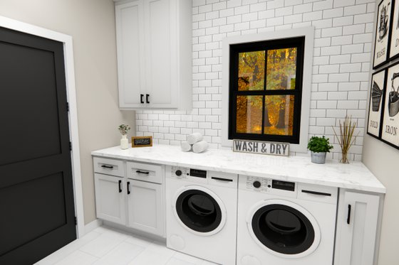 Interior - Laundry for Farmhouse House Plan #51-1481 - 3 bed, 3.5 bath