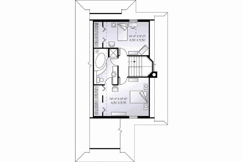 House Plan Design - Floor Plan - Upper Floor for Traditional House Plan #23-2063 - 3 bed, 2 bath