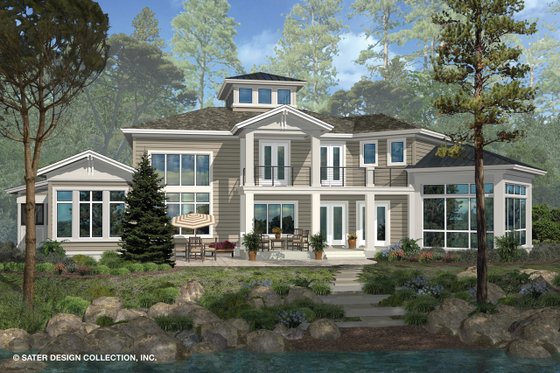 Exterior - Rear Elevation for Contemporary House Plan #930-506 - 3 bed, 3.5 bath