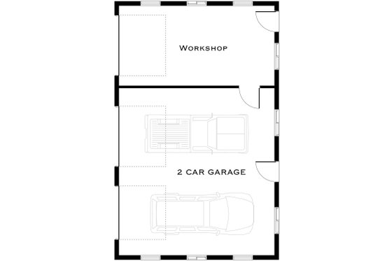 Floor Plan - Main Floor for Country House Plan #1101-56, 0 bath