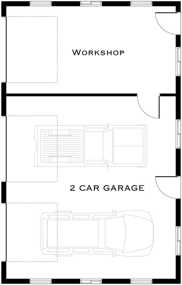Country Floor Plan - Main Floor Plan #1101-56