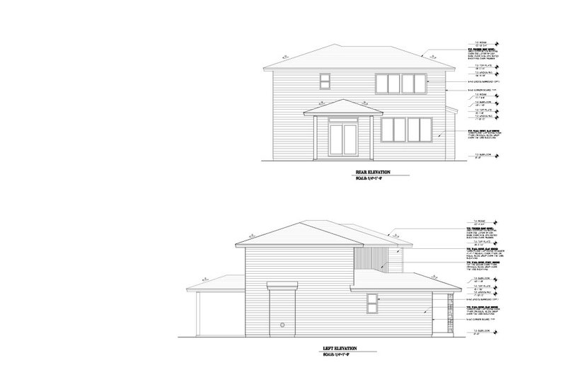 Architectural House Design - Exterior - Other Elevation 1 for Prairie House Plan #53-733 - 4 bed, 2.5 bath