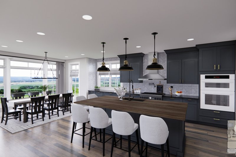 House Blueprint - Interior - Kitchen 1 for Farmhouse House Plan #51-1238 - 2 bed, 2.5 bath
