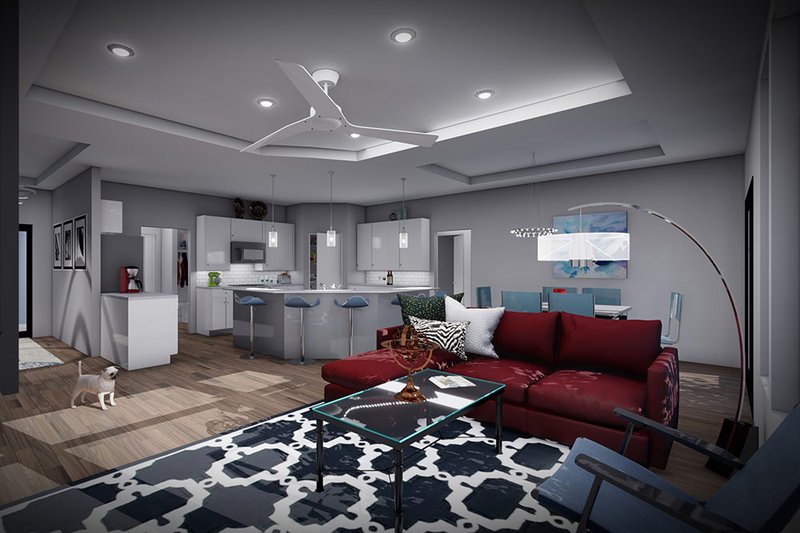 House Design - Interior - Family Room for Modern House Plan #70-1545 - 3 bed, 2 bath