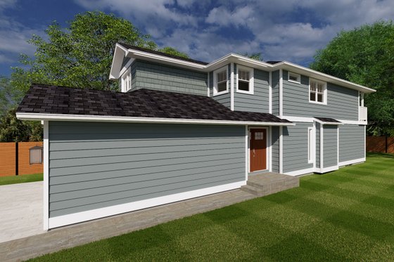 Exterior - Front Elevation 4 for Colonial House Plan #126-155 - 3 bed, 2.5 bath