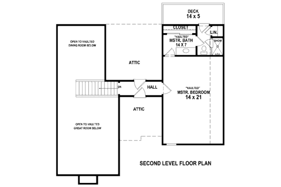 Floor Plan - Upper Floor House Plan #81-13861 - 3 bed, 2 bath