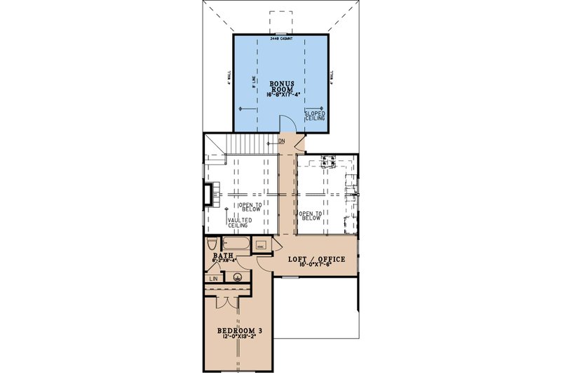 House Blueprint - Floor Plan - Other Floor for Farmhouse House Plan #923-484 - 3 bed, 2.5 bath