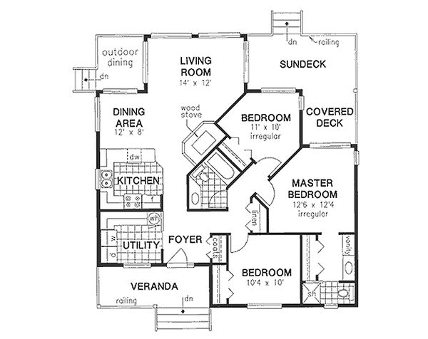 Home Plan - Traditional Floor Plan - Main Floor Plan #18-175