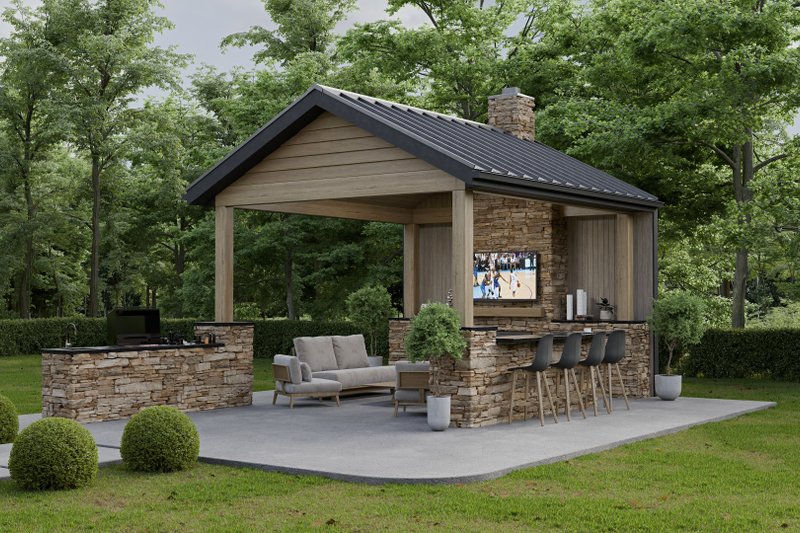 Dream House Plan - Exterior - Front Elevation 4 for Craftsman House Plan #1089-58, 0 bath