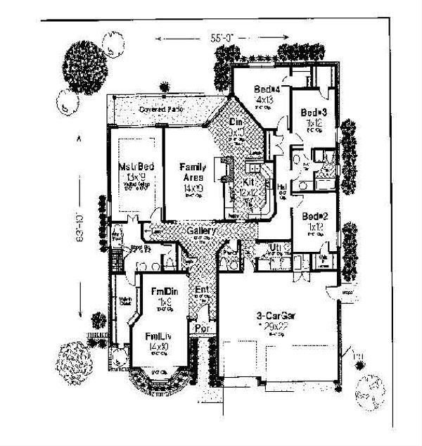 Colonial Floor Plan - Main Floor Plan #310-730