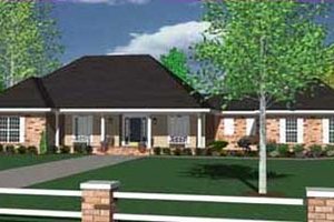 Ranch Exterior - Front Elevation Plan #36-477