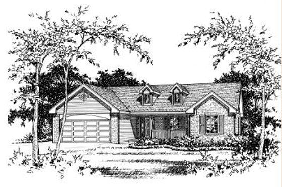 Exterior - Other Elevation for Ranch House Plan #22-522 - 3 bed, 2.5 bath