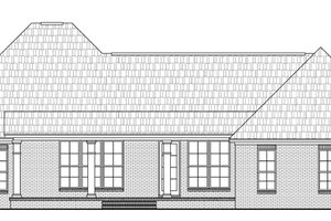 Exterior - Rear Elevation for Traditional House Plan #21-219 - 4 bed, 3 bath