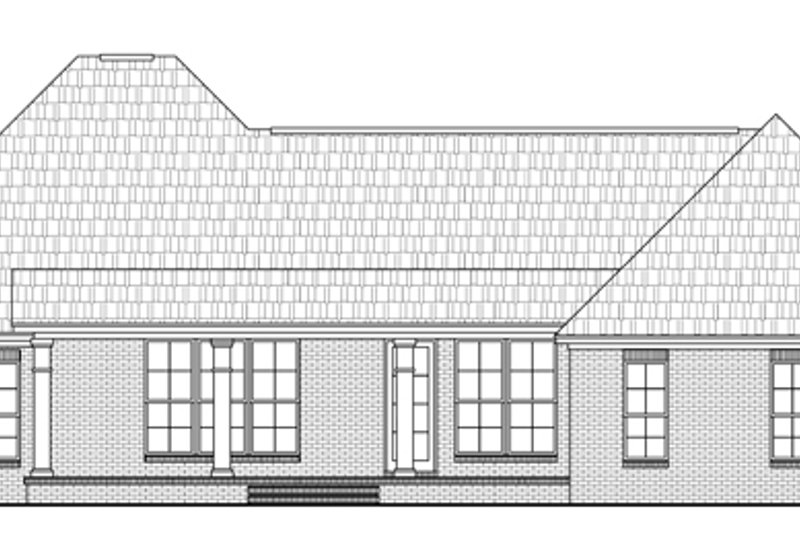 Architectural House Design - Exterior - Rear Elevation for Traditional House Plan #21-219 - 4 bed, 3 bath