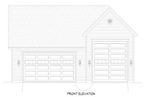 Exterior - Front Elevation 3 for Contemporary House Plan #932-783, 0 bath