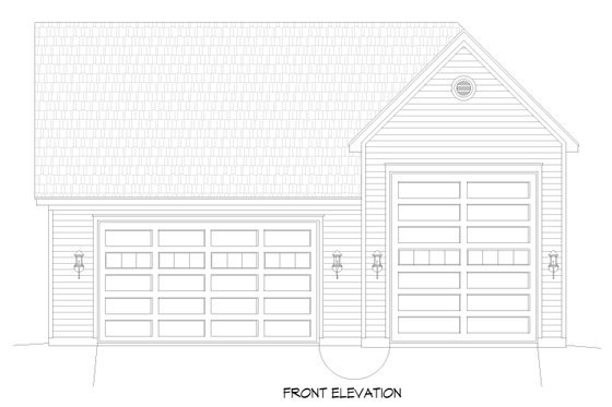 Exterior - Front Elevation 3 for Contemporary House Plan #932-783, 0 bath