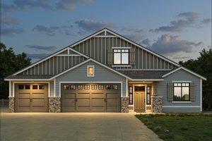 House Blueprint - Bungalow Exterior - Front Elevation Plan #112-279