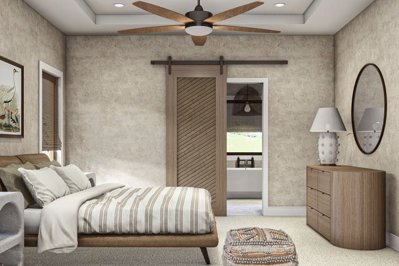 Architectural House Design - Interior - Master Bedroom for Adobe / Southwestern House Plan #455-503 - 4 bed, 2.5 bath