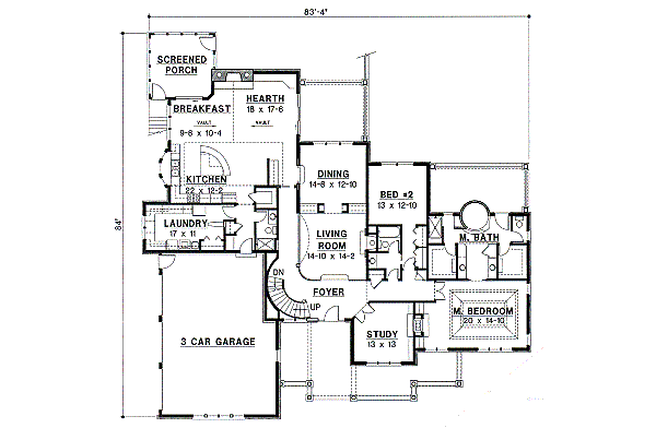 European Floor Plan - Main Floor Plan #67-241