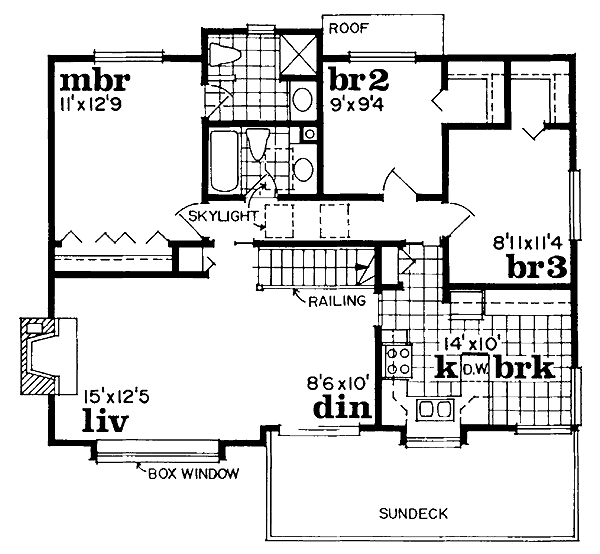Traditional Floor Plan - Upper Floor Plan #47-358
