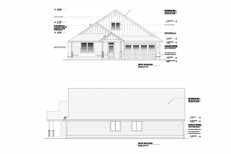 House Design - Exterior - Other Elevation for Prairie House Plan #53-765 - 4 bed, 2 bath