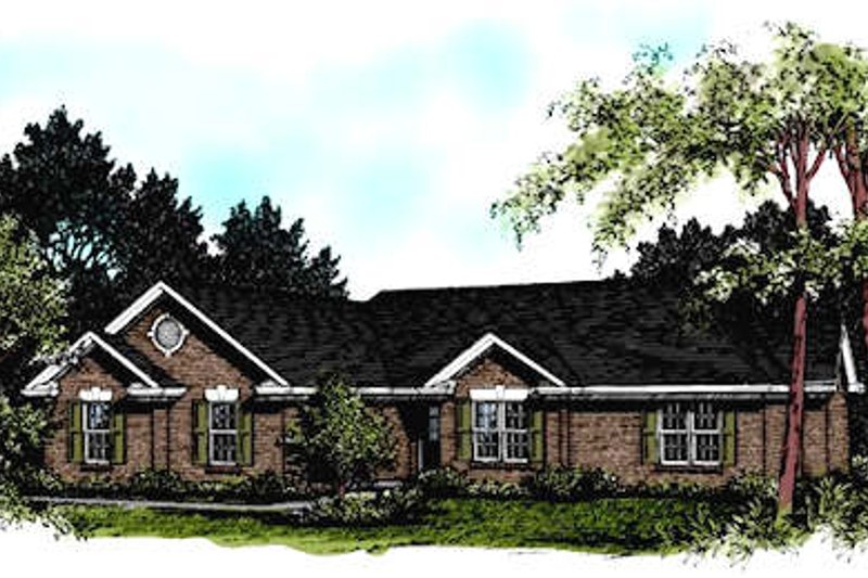 Dream House Plan - Traditional Exterior - Front Elevation Plan #56-124