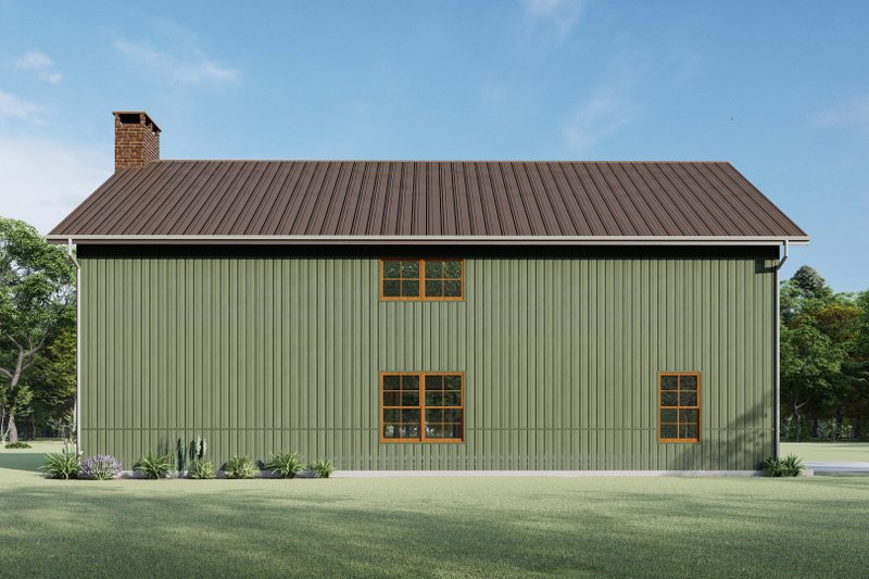 Dream House Plan - Exterior - Rear Elevation for Barndominium House Plan #1092-29 - 3 bed, 2.5 bath