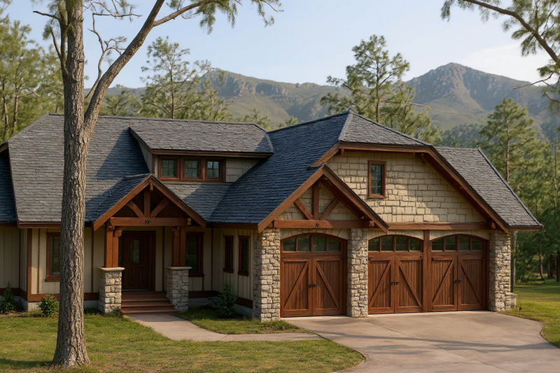 Craftsman Style House Plan - 3 Beds 2.5 Baths 1901 Sq/Ft Plan #921-20 Exterior