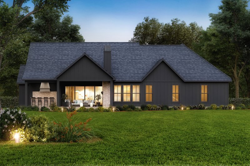 Dream House Plan - Exterior - Rear Elevation for Farmhouse House Plan #1074-84 - 4 bed, 3.5 bath